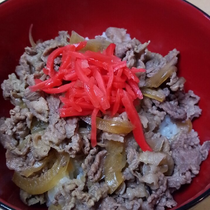 簡単！シンプル！お肉ちょい多めの牛丼